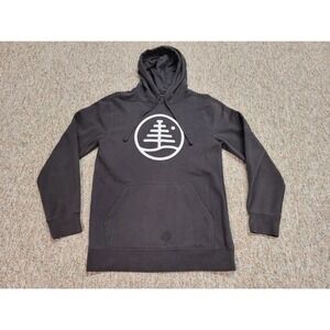 Burton Hoodie‎ Mens XS Black Family Tree Graphic Pullover Sweatshirt Snowboard